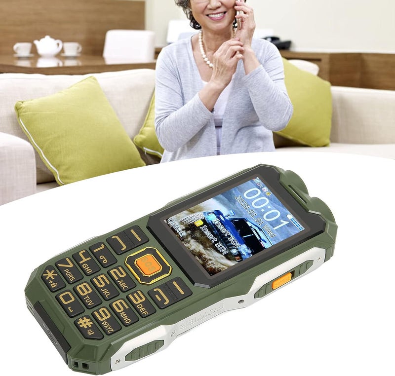 woobles Elderly Mobile Phone 2.4 Inch Stereo Surround Sound HD Dual SIM Senior Phone 2G Screen for Phone Calls (Green) - Image 1